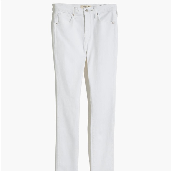 Madewell Tall 10" High-Rise Skinny Jeans in Pure White AJ295 - Picture 4 of 5